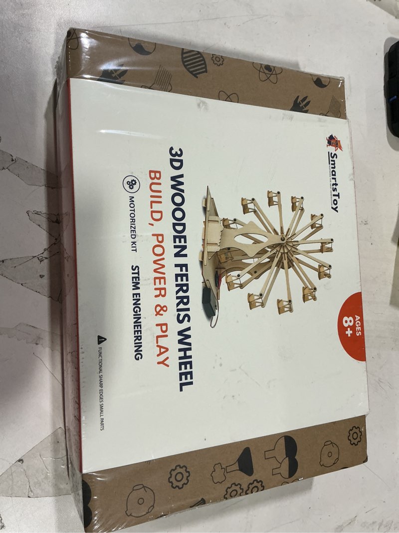 Condition photo showing New/Like New for Wooden Ferris Wheel - DIY 3D Puzzle & Educational Creative Crafts Kit - STEM Projects for Kids Ages 8-12-16, Boys & Girls - Construction Toys Set - Model Building Kit for Christmas & Birthday Gifts