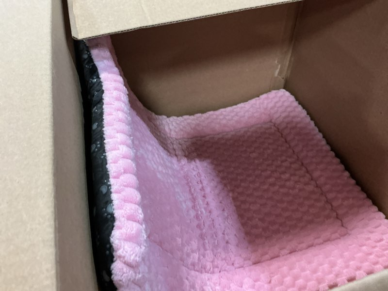 Condition photo showing Good Condition for dog bed crate mat, soft durable washable anti-slip kennel pad for dogs & cats, reversible (pink, s(24"*18"*1.5")) s(24"*18"*1.5") pink