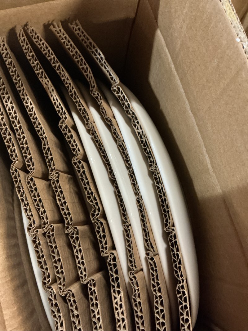 Condition photo showing Good Condition for 12-pieces ?glass glaze white stoneware tableware set