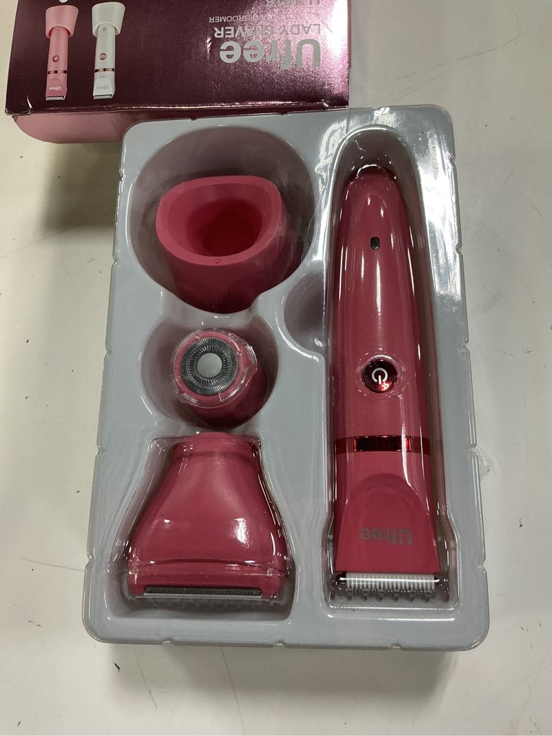 Condition photo showing Good Condition for ufree bikini trimmer electric razors for women, rechargeable pubic hair trimmer electric shaver for legs body hair, bikini shaver ipx7 waterproof, rose red