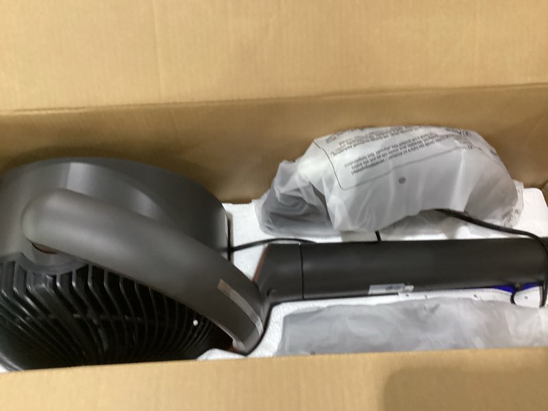 Condition photo showing New/Like New for Dreo Fan for Bedroom, 120° Oscillating Standing Fans, Quiet Floor Fan with DC Motor, 100ft Pedestal Fans for Room, 9 Speeds, 4 modes, 20dB, 120° Manual Vertical, 37-42" Adjustable Height, 9H Timer Grey