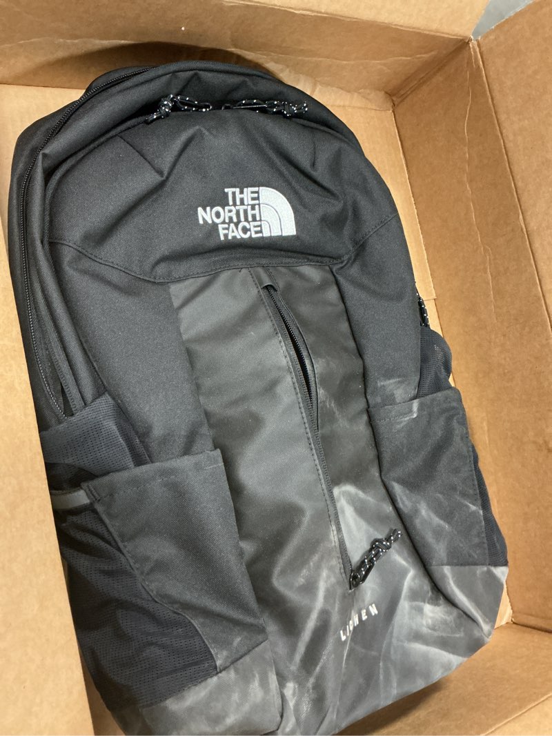 Condition photo showing As Is for The North Face Lichen Daypack | Everyday Commuter Backpack, 16" Laptop Sleeve, Water Bottle Pockets, Center Front Vertical Zipper Pouch, TNF Black/TNF White, One Size One Size Tnf Black/Tnf White