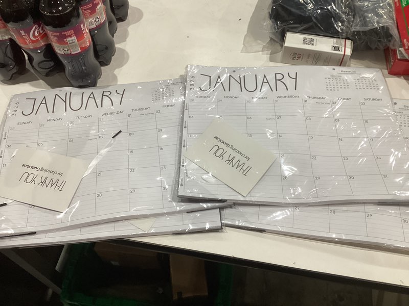 Condition photo showing New/Like New for GuassLee Desk Calendar 2026, 36 Month Desk Calendar From January. 2026 to December. 2028, 14" X 11" Monthly Desk Planner with Thick Paper for Office Home School Planning & Organizing White 36 month