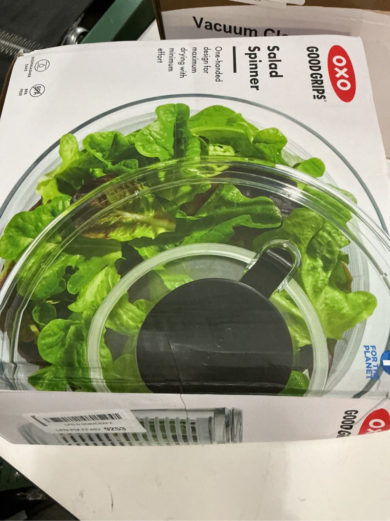 Condition photo showing Good Condition for oxo good grips salad spinner | lettuce spinner | fruit washer | fruit washing bowl with strainer | vegetable cleaner | salad cleaner | lettuce washer | 6.22 quart capacity large - 6.22qt large - 6.22 qt