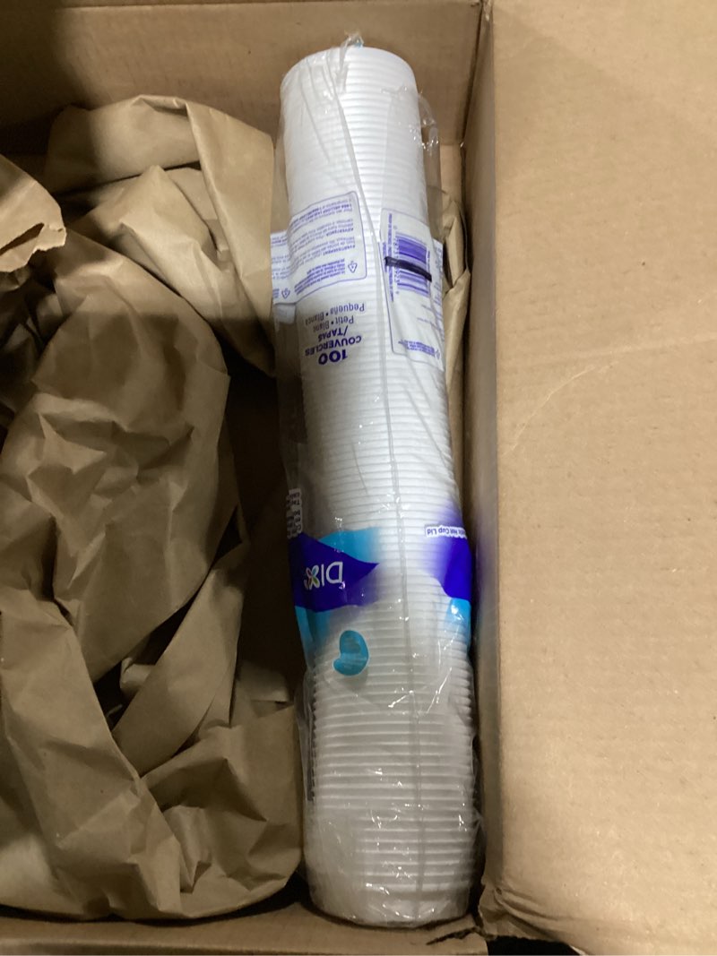 Condition photo showing Good Condition for DXE9538DXPK - Dixie WiseSize, Fits 8 Ounce Hot Drink Cups, White, 100 Lids