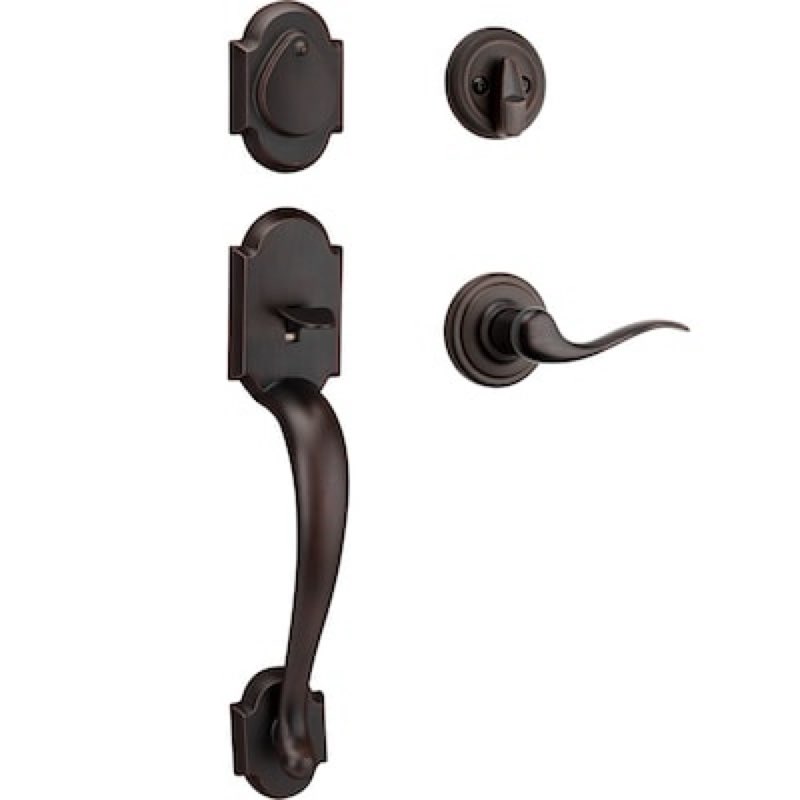 kwikset signature series austin venetian bronze exterior single-cylinder deadbolt and keyed entry