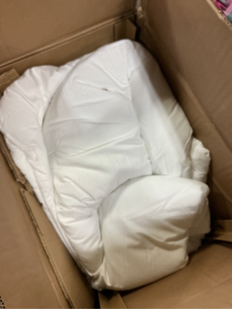 Condition photo showing Good Condition for Pureant White Comforter Sets Queen Plain White Bedding Comforters Cotton Solid White Bed Quilts Queen Size Cozy Women Men All White Minimalist Bedding Adults Teens Pure White Durable Blankets 1-white Queen(90"*90"-Comforter)
