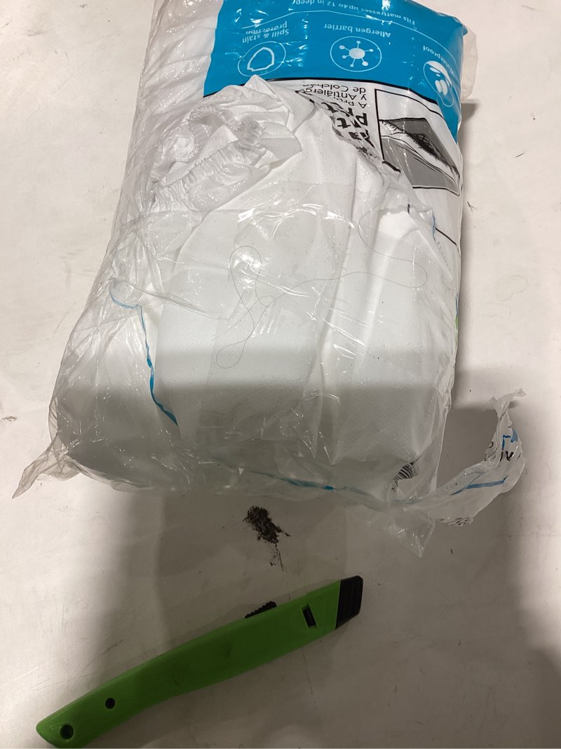 Condition photo showing As Is for mainstays nexgen waterproof fitted mattress protector, queen