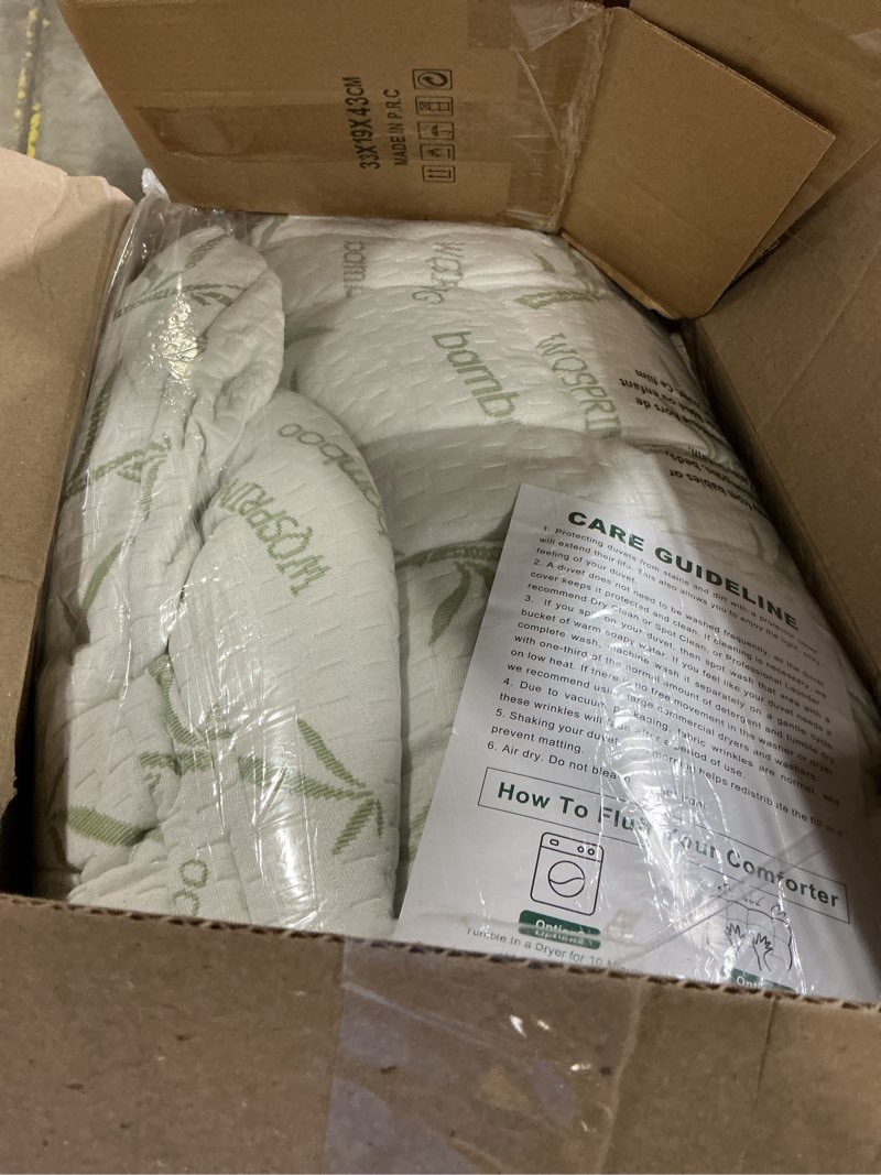 Condition photo showing As Is for 100% waterproof mattress protector breathable bamboo viscose mattress cover twin