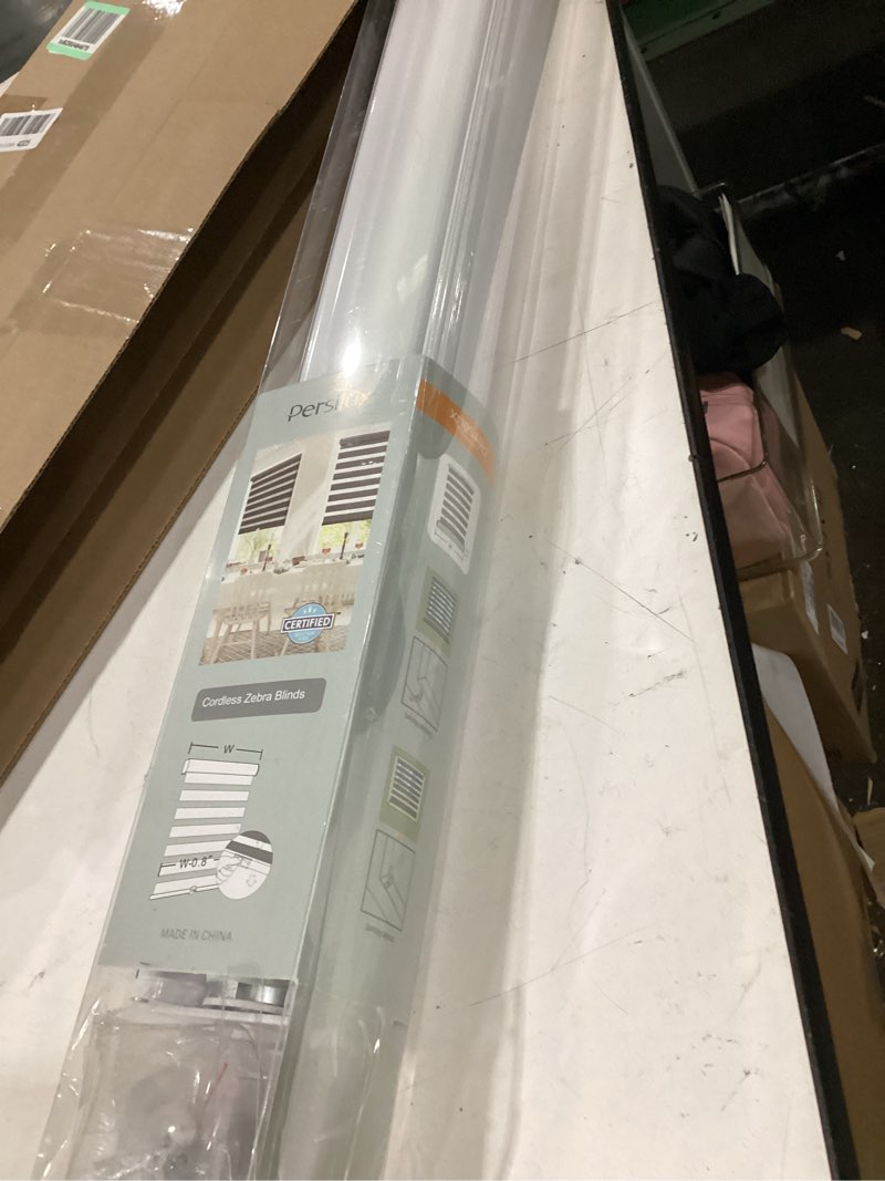 Condition photo showing Good Condition for persilux cordless zebra roller window shades free-stop roller blinds (36" w x 64" h, white) light control for day and night, light filtering sheer roler shades for windows, easy to install 36"w x 64"h white