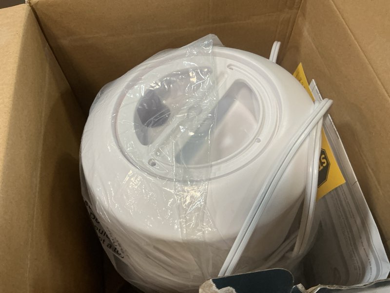 Condition photo showing As Is for safety 1st stay clean humidifier, ultrasonic mist, one gallon easy to fill tank, led light, and filter free