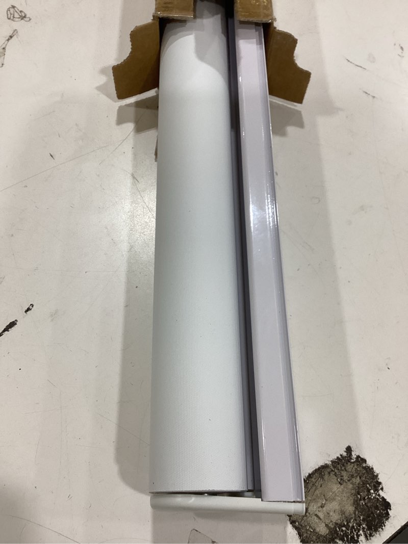 Condition photo showing Good Condition for chrisdowa cordless blackout roller shades for windows, thermal insulated uv protection pull down shades, total blackout window blinds for home, office, bedroom, door (22" w x 72" h, white) 22"w x 72"h white