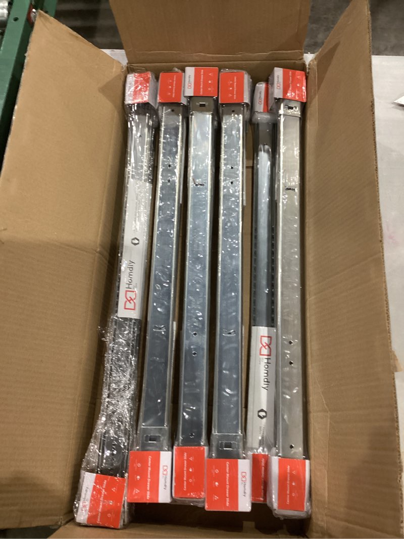 Condition photo showing Good Condition for homdiy 10 pcs 24 inch heavy duty center mount drawer slides for cabinet and dresser bottom mount drawer slides 3/4 extension glide track 24 inch 10 pack