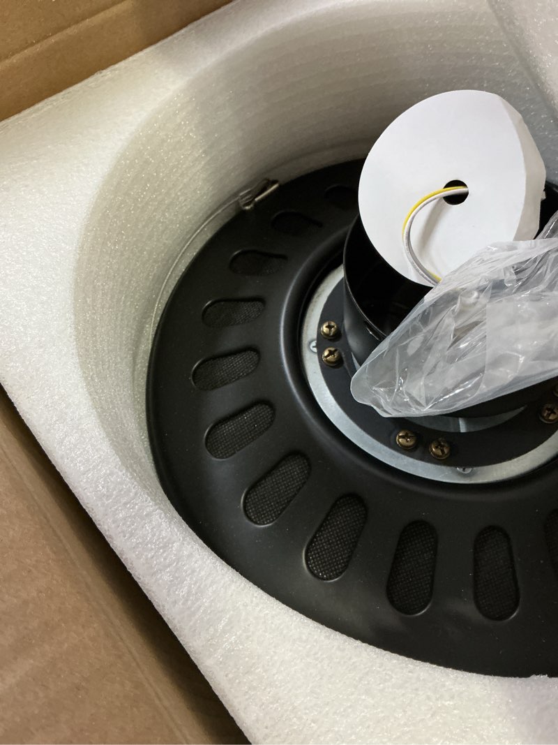 Condition photo showing Good Condition for crossio modern crystal ceiling fan with lights 52" black chandelier reversible ceiling fan for bedroom dining room living room