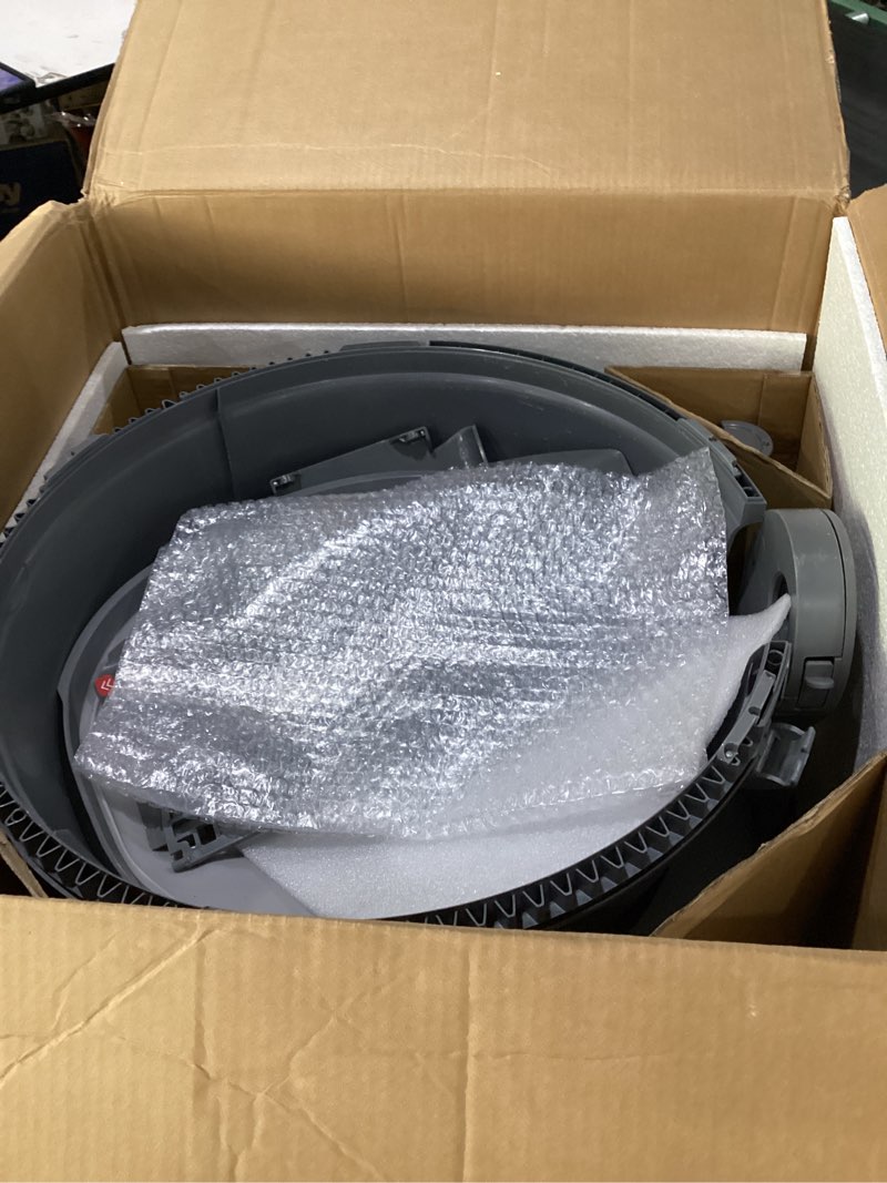 Condition photo showing As Is for catlink open-x open-top automatic litter box, large, multi-cat, grey | always-open safe exit, 2.4g & 5g wifi, ai waste analysis, health monitor, app control, odor free, easy to use, whisper-quiet grey large, multi-cat