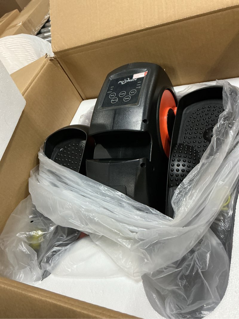 Condition photo showing Good Condition for putnen under desk elliptical machine, electric elliptical leg exerciser for seniors with 12 adjustable, portable quiet elliptical exercise machine, seated pedal exerciser with remote control orange