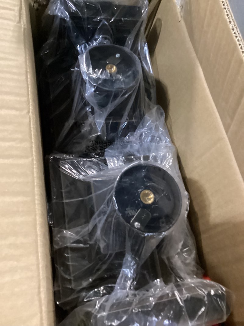 Condition photo showing New/Like New for vianis farmhouse motion sensor outdoor porch lights for house, oil rubbed bronze gold trim dusk to dawn exterior lighting fixtures wall mount for garage, anti-rust outside wall sconces for patio orb(gold trim) 2-pack