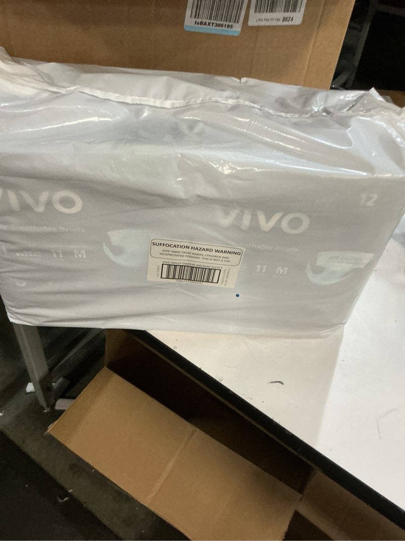 Condition photo showing New/Like New for vivo organic cotton sensitive skin overnight adult incontinence pullup underwear, women & men, medium 22 count medium (22 ct) pullup underwear