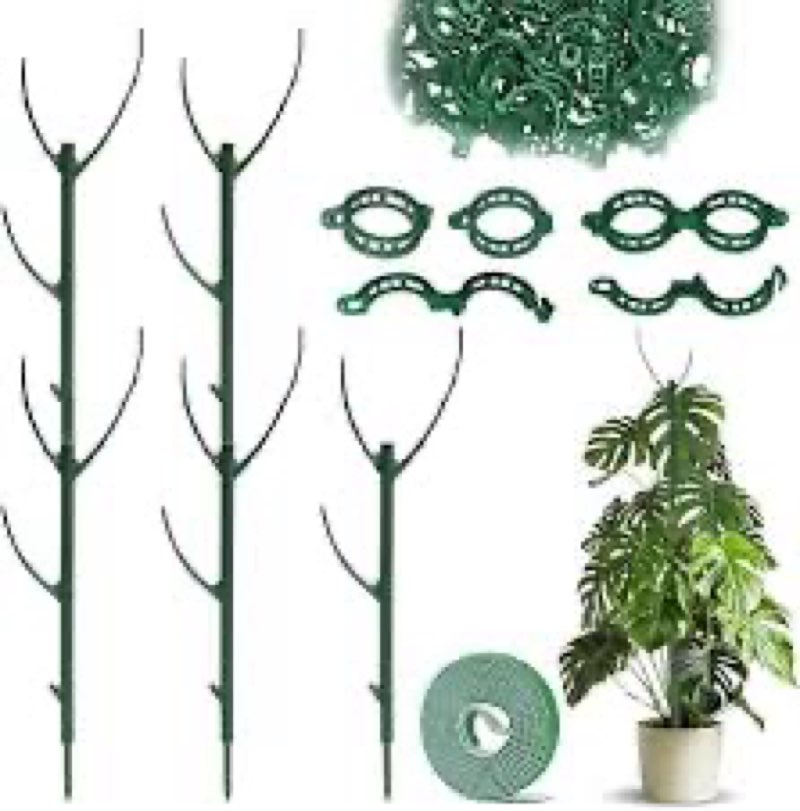 5 Pack Stackable Plant Support Stakes Indoor/Outdoor Support Pole