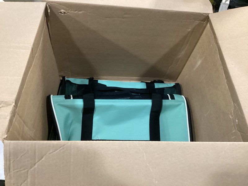 Condition photo showing Good Condition for cat carrying case - pet carrier, up to 30lbs soft sided protable and breathabl pet travel carrier, pet travel carrier removable fleece pad, collapsible for large cats small dogs(x-large, green) 20.0"l x 13.0"w x 13.0"h green