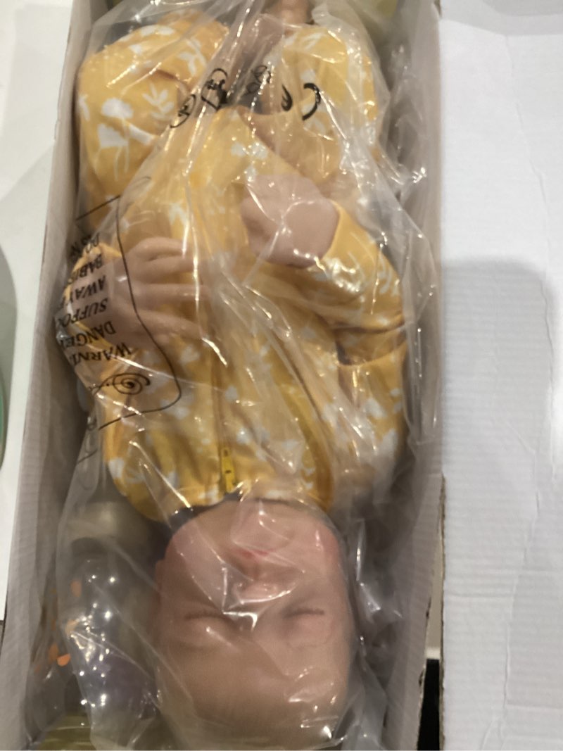 Condition photo showing Good Condition for lifelike reborn baby dolls, 20 inch realistic newborn real life baby girl dolls soft full body vinyl girl baby dolls with clothes and toy gift for kids age 3+