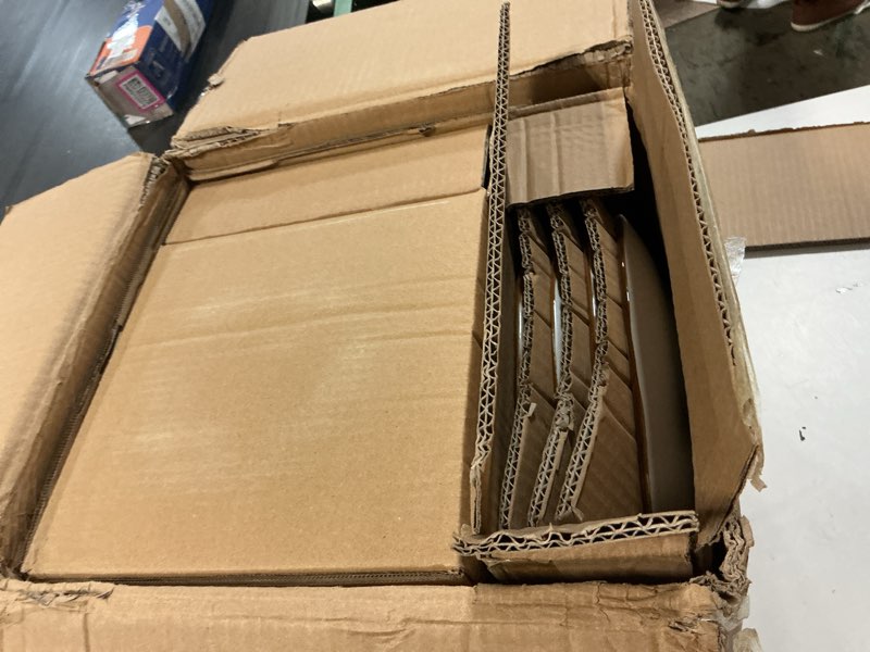 Condition photo showing New/Like New for gibson home hazeltine 16-piece white stoneware dinnerware set – plates and bowls, durable ceramic kitchen dinner set white (hazeltine) service for 4 (16pcs)