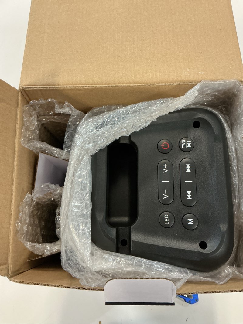 Condition photo showing Good Condition for bluetooth speaker with 2 wireless microphones - big party speaker for adults kids karaoke with lights - portable rechargeable floorstanding speakers support tws/aux/usb/tf card for home party gift 2 mics