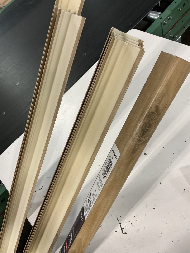 Condition photo showing Good Condition for (pack of 8) project source 1.88-in x 78.7-in x 1.32-in dawn prefinished vinyl overlap stair nosing