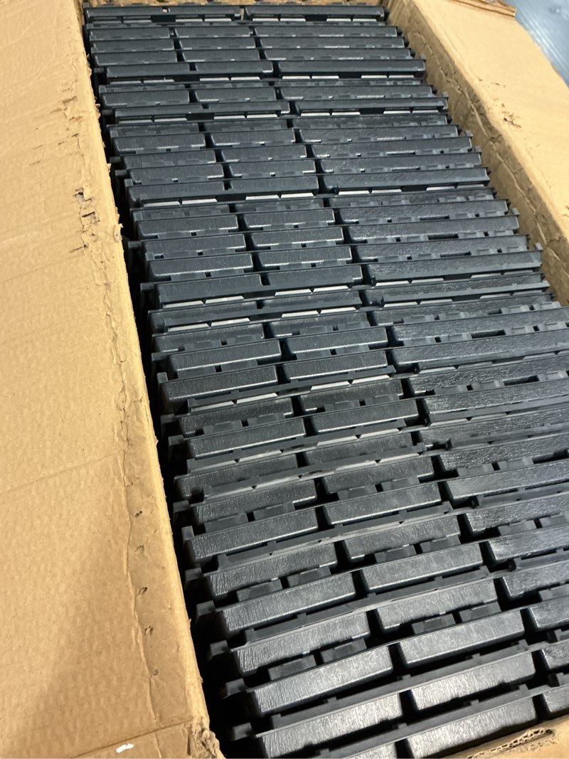 Condition photo showing Good Condition for goovilla plastic interlocking deck tiles, 36 pack outdoor patio flooring, 12"x12" interlocking decking tile outdoor all weather use, waterproof patio pavers for pool balcony backyard porch, dark grey 12"*12" dark grey 36