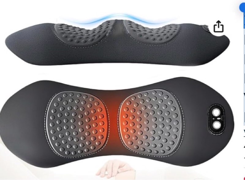 3 in 1 lumbar pillow?smooth triple fusion electric back massager with vibration & heat for bed,chair
