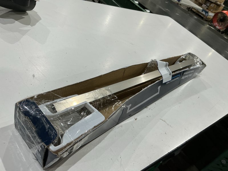 Condition photo showing As Is for project source seton 24-in brushed nickel wall-mount single towel bar