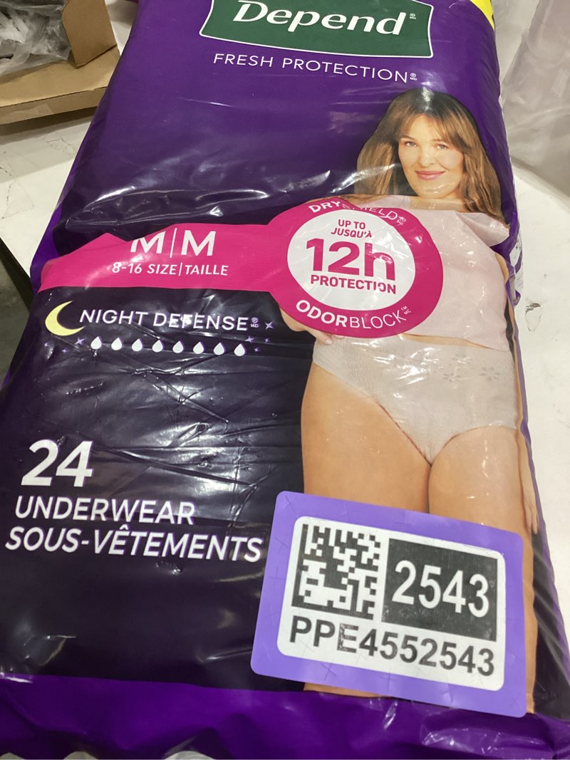 Condition photo showing New/Like New for Depend underwear