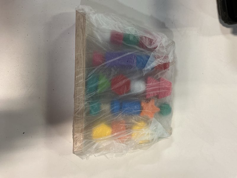 Condition photo showing As Is for montessori wooden beads sequencing toy set, stacking blocks & lacing beads & matching shape stacker for 2 3 4 5 year old stem preschool learning montessori toys gifts for kids boy girl toddler