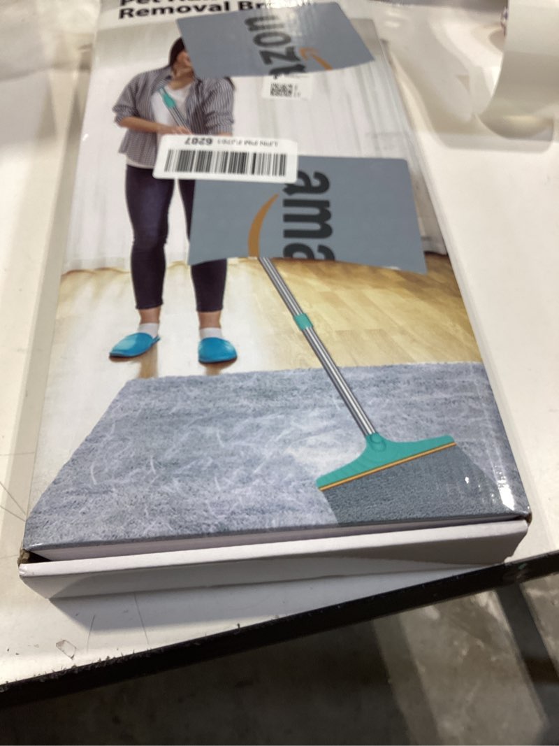 Condition photo showing New/Like New for carpet rake for pet hair removal - reusable pet hair remover, 60” adjustable long handle cat dog carpet rake scraper with patented design, dog hair rake brush for rugs, mats 60” blue