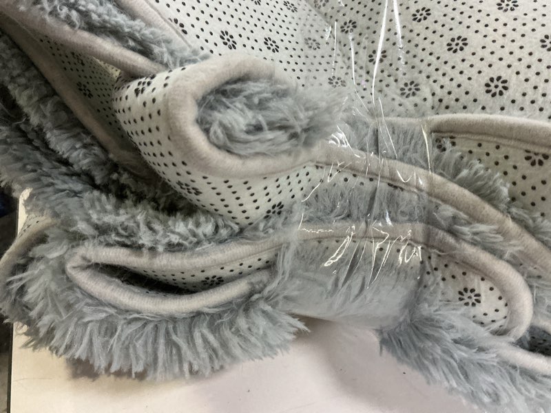 Condition photo showing As Is for TABAYON Shaggy Grey Rug, 2x3 Area Rugs for Living Room, Anti-Skid Extra Comfy Fluffy Floor Carpet for Indoor Home Decorative