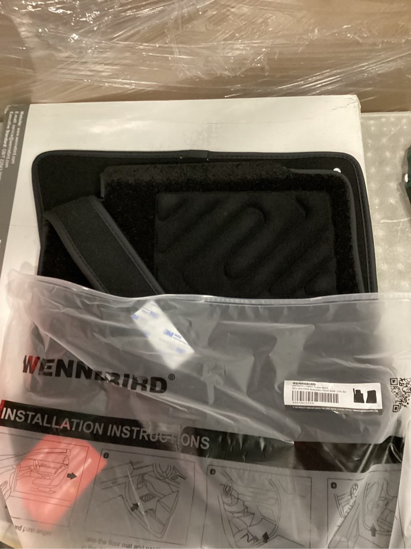 Condition photo showing Good Condition for wennebird superior carpet front row floor mats for 2015-2026 ford mustang (not for mach-e), 0.6-inch ultra-thick, noise-reducing, all-weather waterproof anti-slip – 2-pc set 2015-2026 mustang 2-pc set
