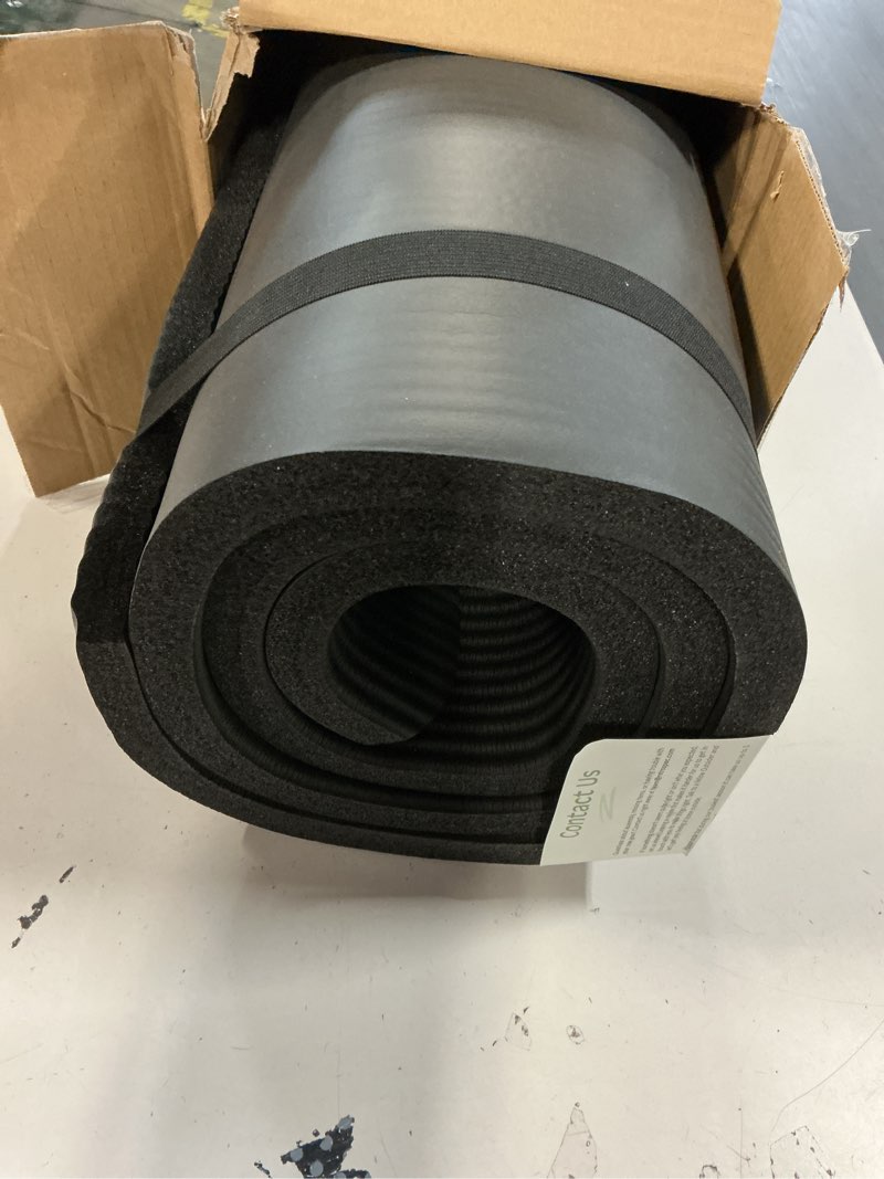Condition photo showing Good Condition for Retrospec Solana Yoga Mat 1" Thick w/Nylon Strap for Men & Women - Non Slip Exercise Mat for Home Yoga, Pilates, Stretching, Floor & Fitness Workouts Black 1 inch