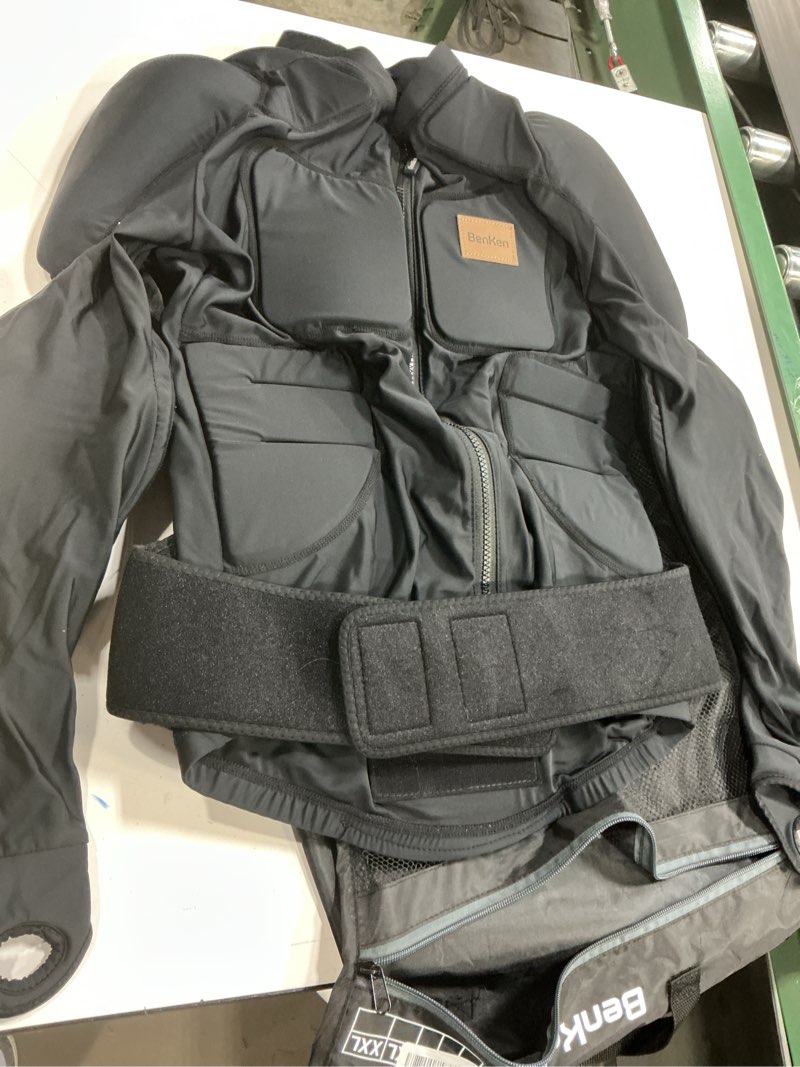 Condition photo showing Good Condition for BenKen Men's Women's Professional Anti-Collision Sports Shirts, Protection of The Back, Motorcycle Protective Jacket for Skateboarding Skating Snowboarding Cycling Medium Long Black