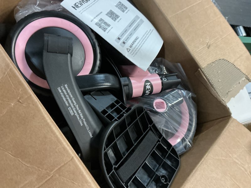 Condition photo showing As Is for newyoo toddler tricycle,toddler bike,birthday gifts and toys for 1-3 year old boys and girls, trike with push handle, backrest and safety belt, balance bike, tr007, pink