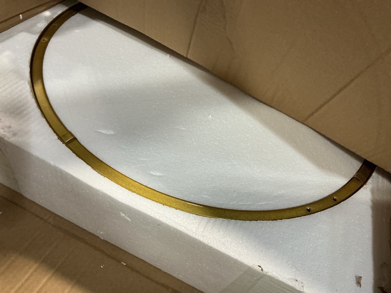 Condition photo showing Good Condition for round nesting coffee table gold set of 2 for living room, modern side tables with sturdy metal frame and tempered glass.minimalist end table,cocktail table for dining room,home decor