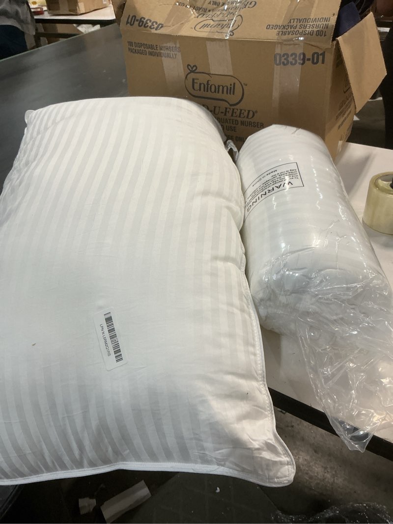 Condition photo showing Good Condition for Beckham Hotel Collection Bed Pillows King Size Set of 2 - Down Alternative Pillow for Back, Stomach or Side Sleepers King White