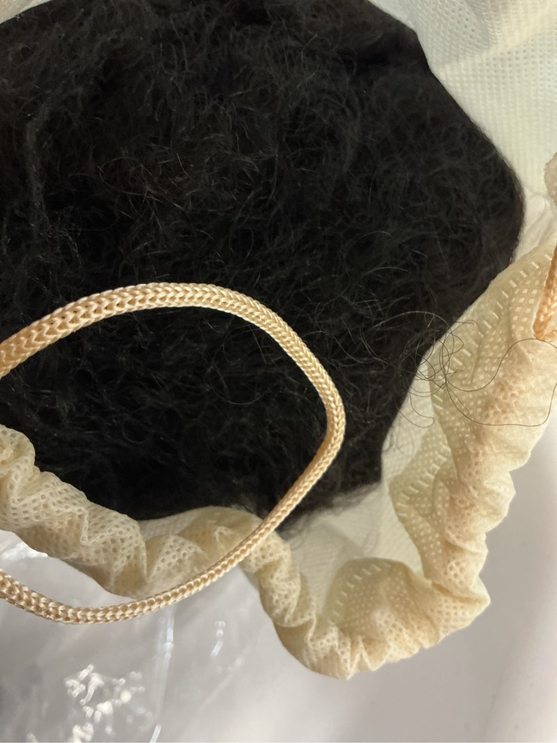 Condition photo showing As Is for 7x6 Burmese Curly Glueless Wigs Human Hair Pre Plucked Pre Cut 250% Density Drawstring Wig for Black Women 7x6 HD Lace Front Wigs Human Hair Glueless Wear and Go Nautural Color 18 Inch 18 Inch 7x6 Burmese Curly Natural Color #1B