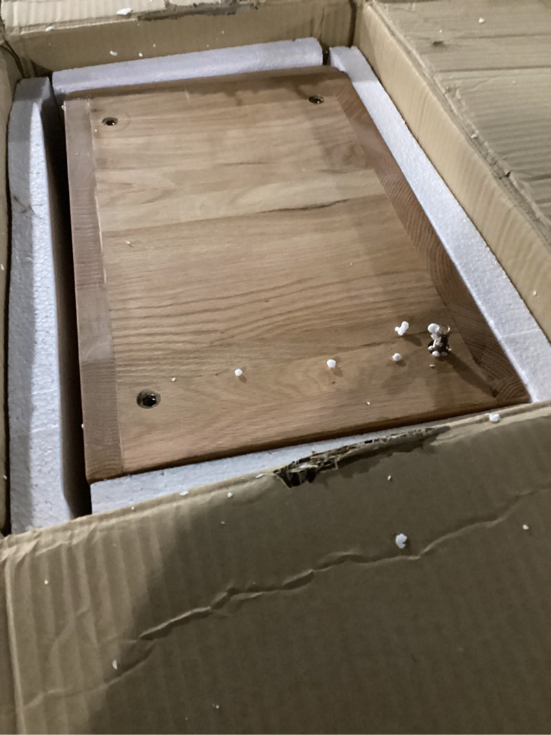 Condition photo showing Good Condition for Solid Wood Bedside Table Nightstands, Slim Narrow Oak Real Wooden Mid-Century Modern End Table with Drawers Luxury Side Table Durable Cabinet Organizer Furniture, Natural Color 9.84in Wide Natural Color 9.84 W