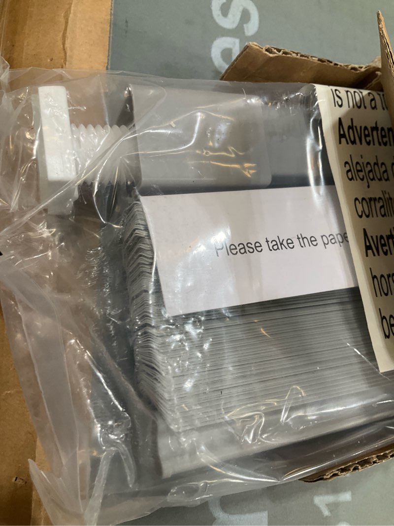 Condition photo showing Good Condition for no drill blinds for windows 1" vinyl l-shaped slats cordless mini blinds for home, for window size 33" w × 64" h grey grey 33" w × 64" h