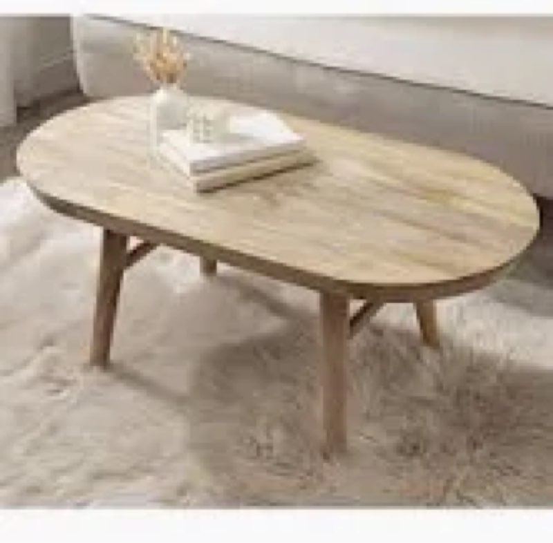 berenike oval living room coffee table with tapered legs