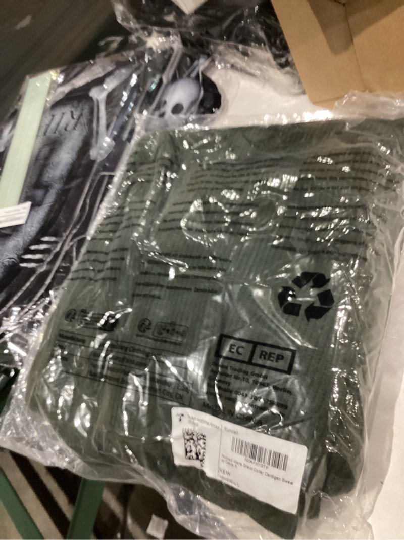 Condition photo showing New/Like New for Runcati Mens Shawl Collar Cardigan Sweater Cable Knit Button Down Sweaters Long Sleeve Casual Winter Outwear Army Green X-Large