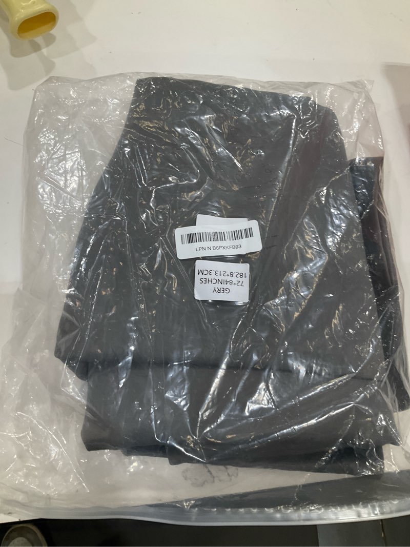 Condition photo showing Good Condition for extral wide blackout curtains with hooks, 72 inch wide drapes for patio sliding door large window living room track, (1 panel,grey,72" x 84") grey 72"w x 84"l (pack of 1)