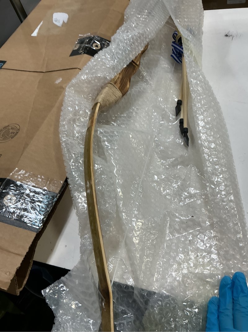 Condition photo showing Good Condition for Youth Wooden Bow and Arrows with Quiver and Set of 3 Arrows