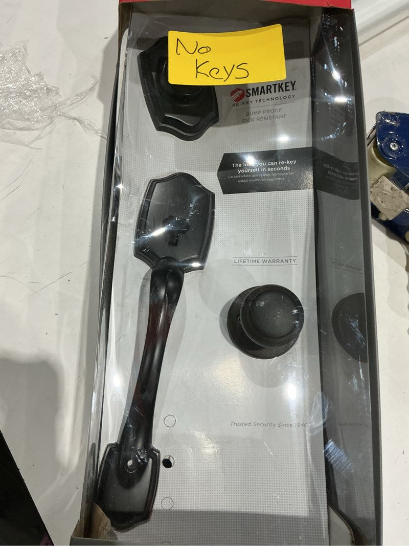 Condition photo showing Good Condition for kwikset montara venetian bronze single cylinder door handleset with juno entry door knob featuring smartkey security