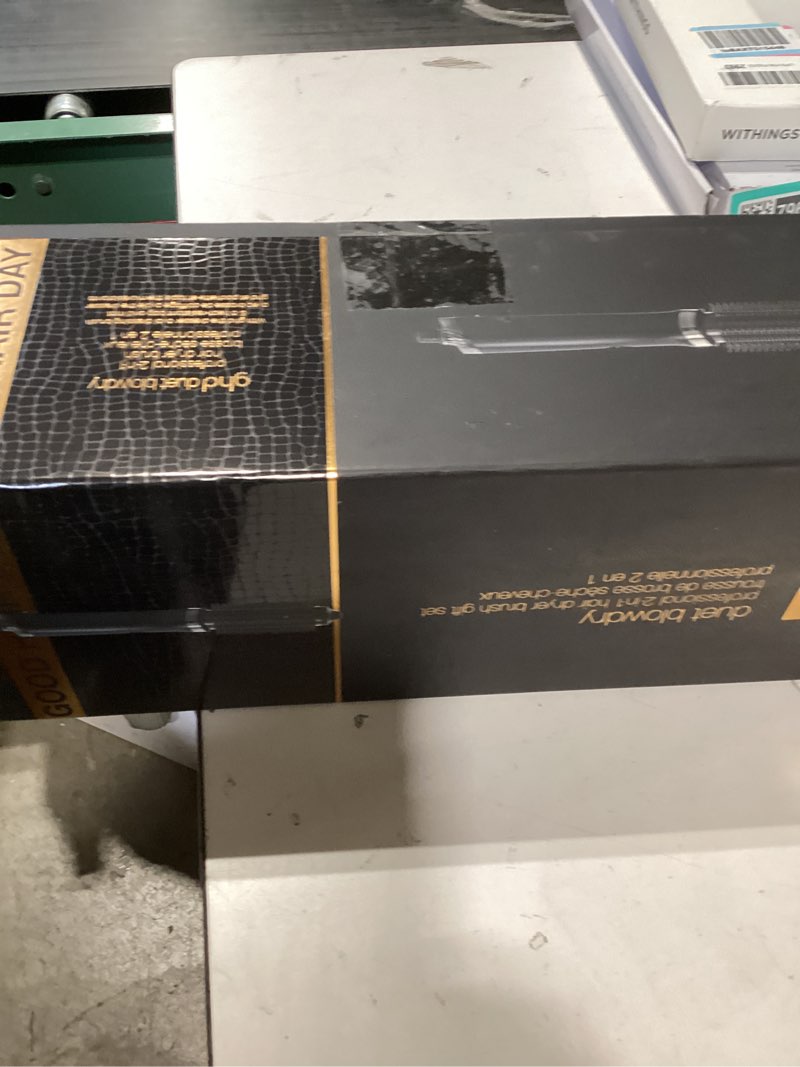 Condition photo showing New/Like New for ghd Duet Blowdry-Hair Dryer Brush | Wet to Blow Dried with No Heat Damage | 3X More Volume with 24 Hour Long-Lasting Results | Blow Dry with No Fizz | 50% More Shine Black Gift Set